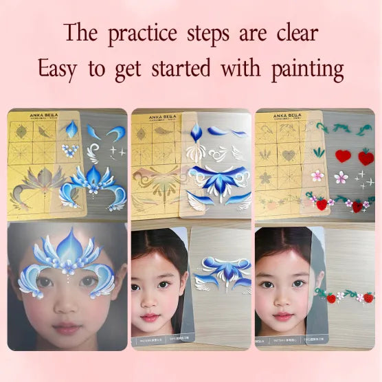 π Halloween Face Painting Practice Sheet | Reusable Guide for Parents & Small Biz Artists