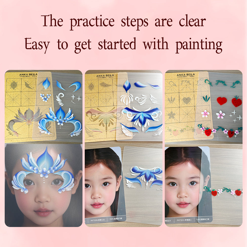 π Halloween Face Painting Practice Sheet | Reusable Guide for Parents & Small Biz Artists