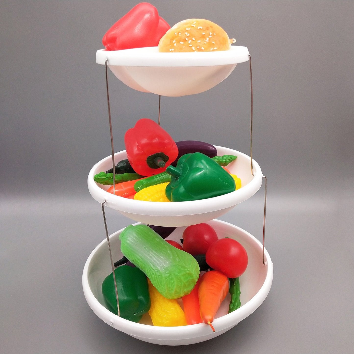 🍬 2/3 Tier Twist Fold Party Bowl | Collapsible Snack & Fruit Platter 🎉