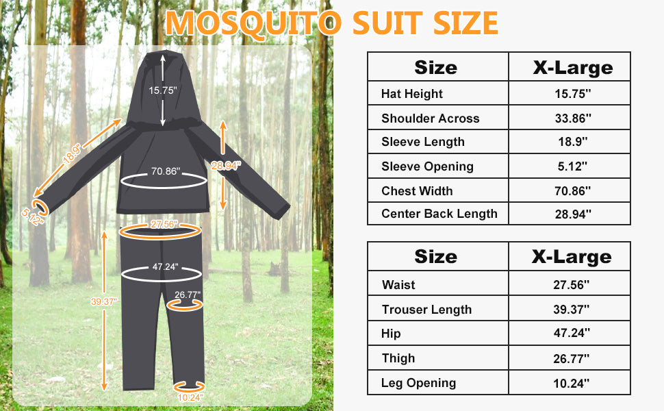 🦟 Mosquito Net Jacket & Pants Set | Full-Body Mesh Shield for Outdoor Protection