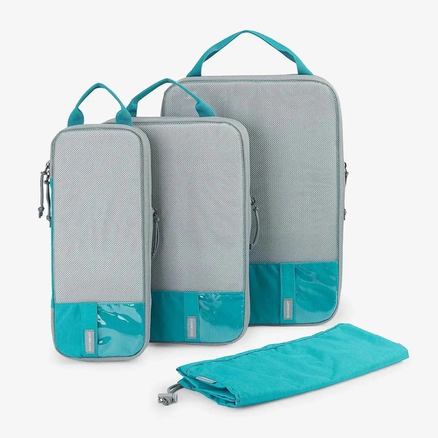 🛫 Travel Compression Packing Cubes Set | Lightweight Organizers with Expandable Design & Clear Pockets