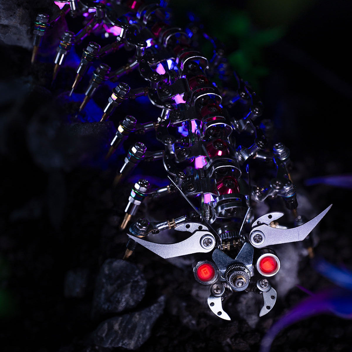 🕷️ Nebulipedes Assembly Kit | Dual-Color LED Mech Model with Articulated Limbs