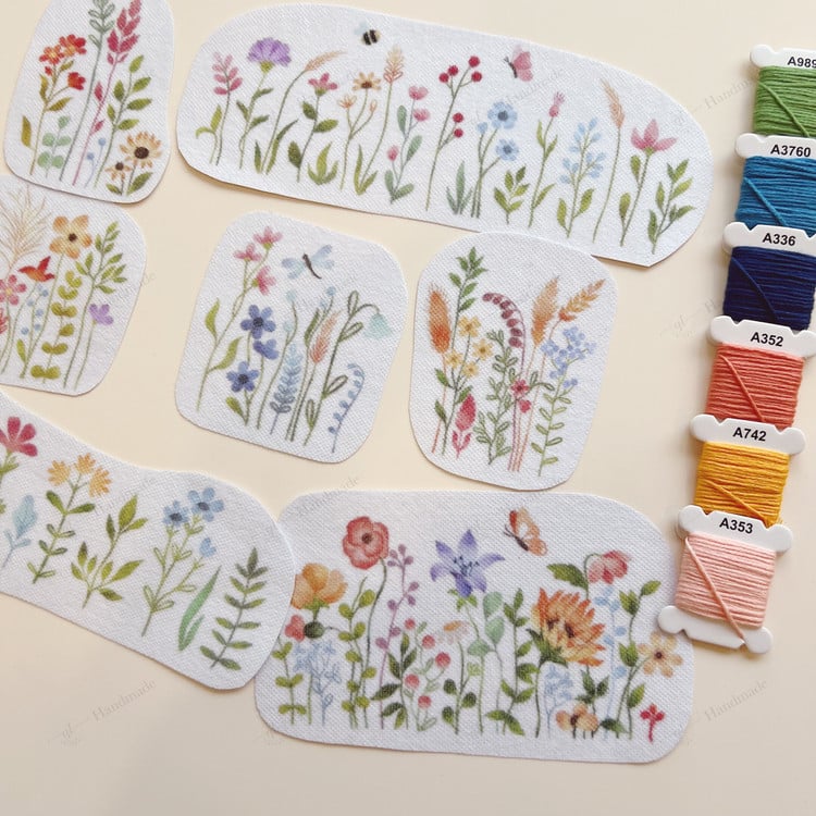 🌸 Vintage Garden Embroidery Pattern Set | Easy & Creative DIY Stitch Kit ✨
