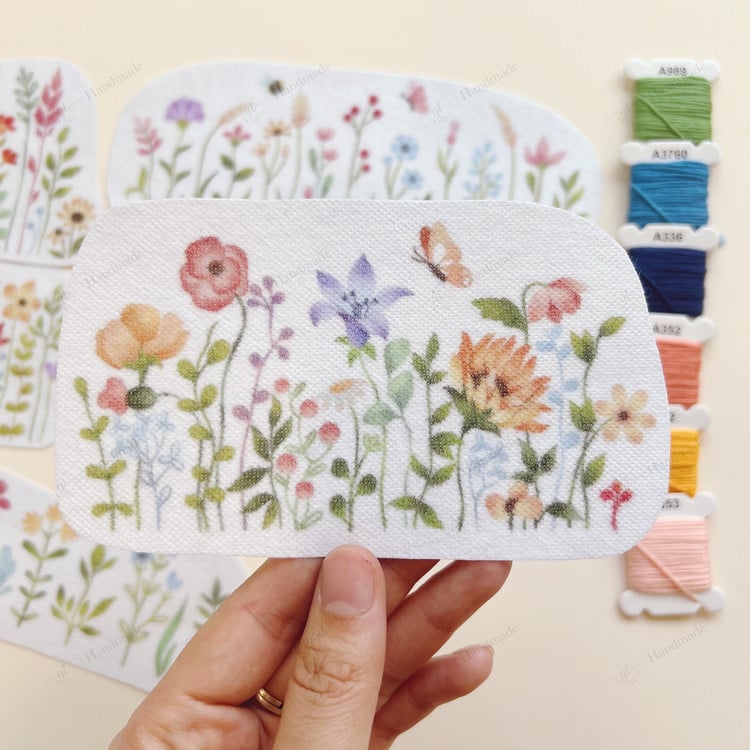 🌸 Vintage Garden Embroidery Pattern Set | Easy & Creative DIY Stitch Kit ✨