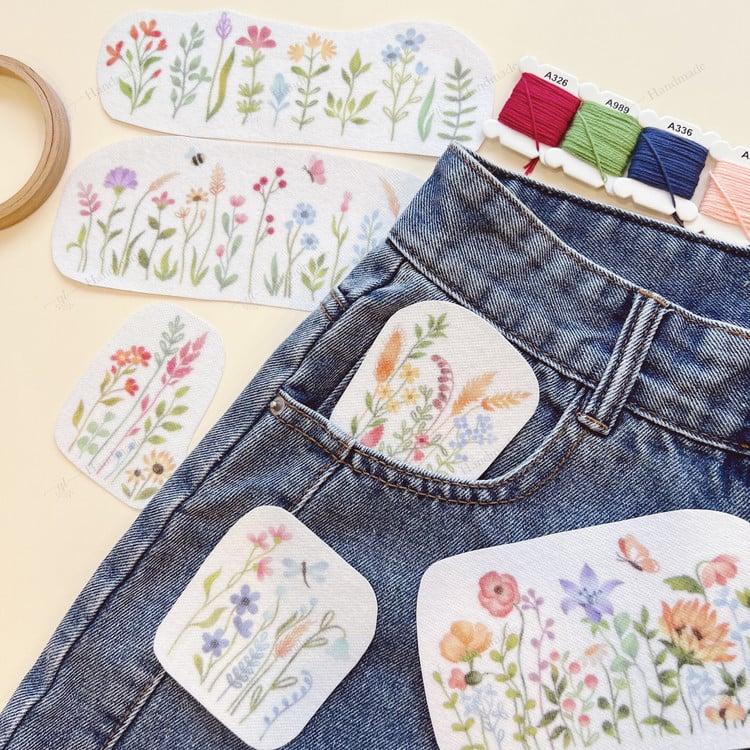 🌸 Vintage Garden Embroidery Pattern Set | Easy & Creative DIY Stitch Kit ✨