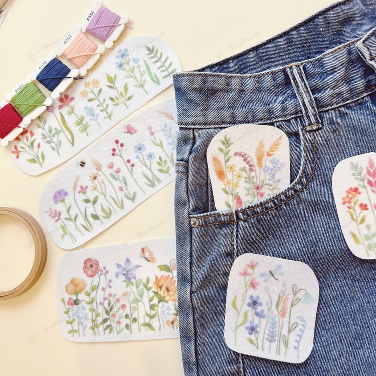 🌸 Vintage Garden Embroidery Pattern Set | Easy & Creative DIY Stitch Kit ✨