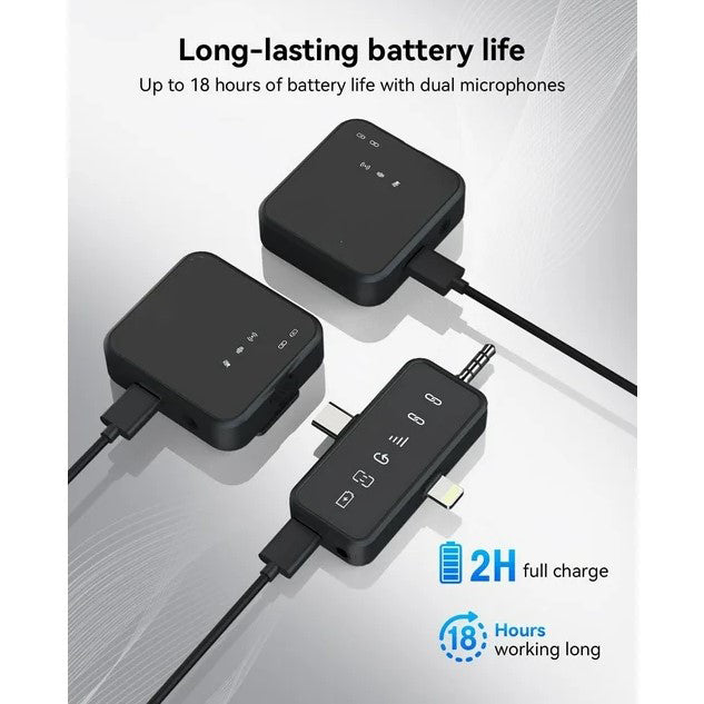 Wireless Lavalier Microphone – Crystal-Clear Audio, Long Battery Life & Wide Compatibility 🎤✨