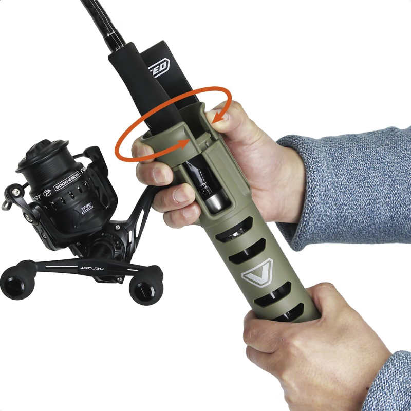 🎯 Rotating Fishing Rod Holster with Belt Clip | Adjustable & Secure Hold