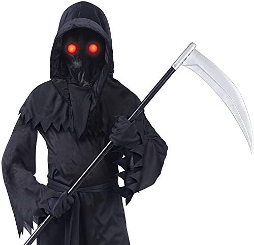 Phantom Grim Reaper Kids Halloween Costume – Glowing Glasses & Full Accessories | Cosplay