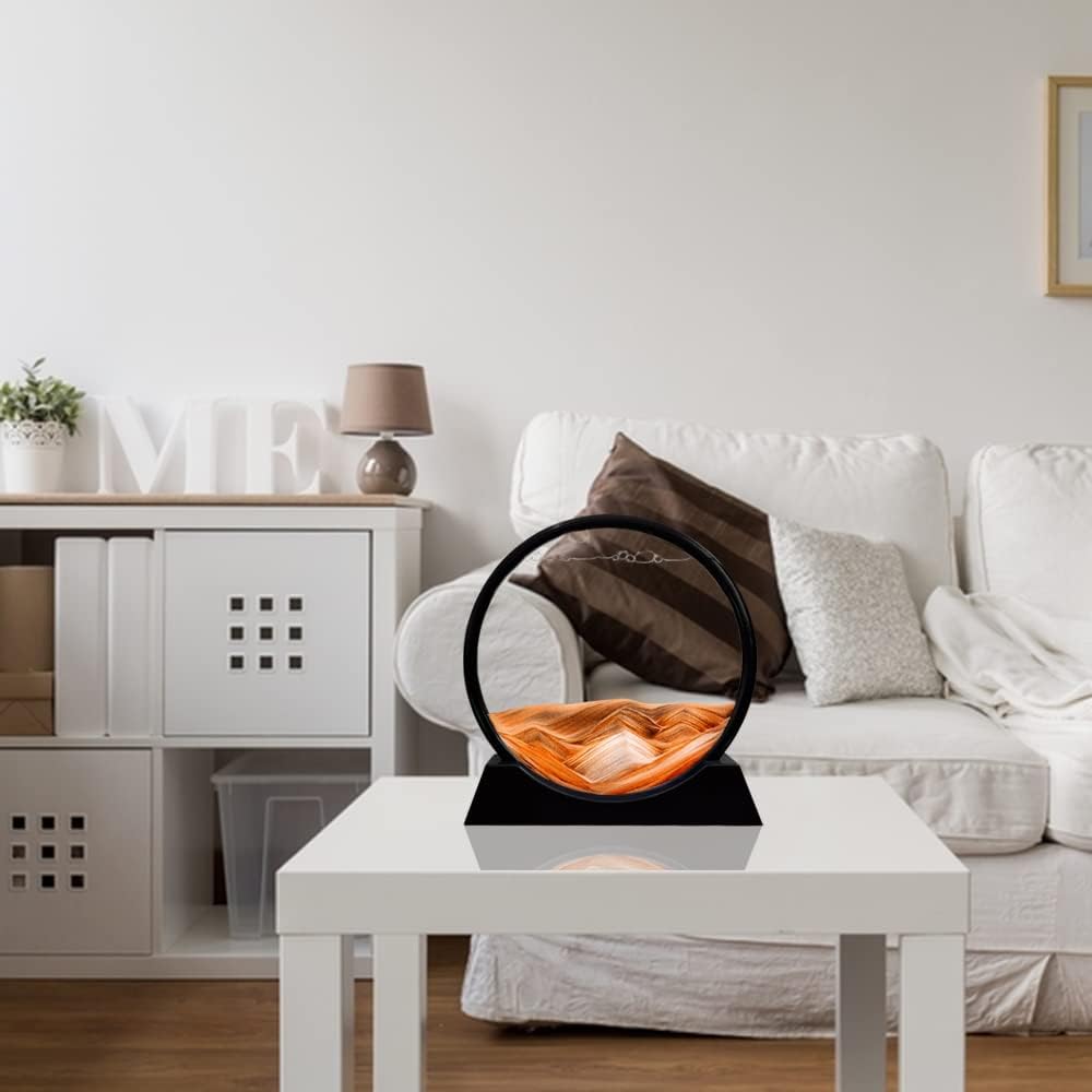 🧡 Sand Art Table Decor | Hypnotic Moving Landscape with Flowing Sand, Stress Relief & Room Aesthetics