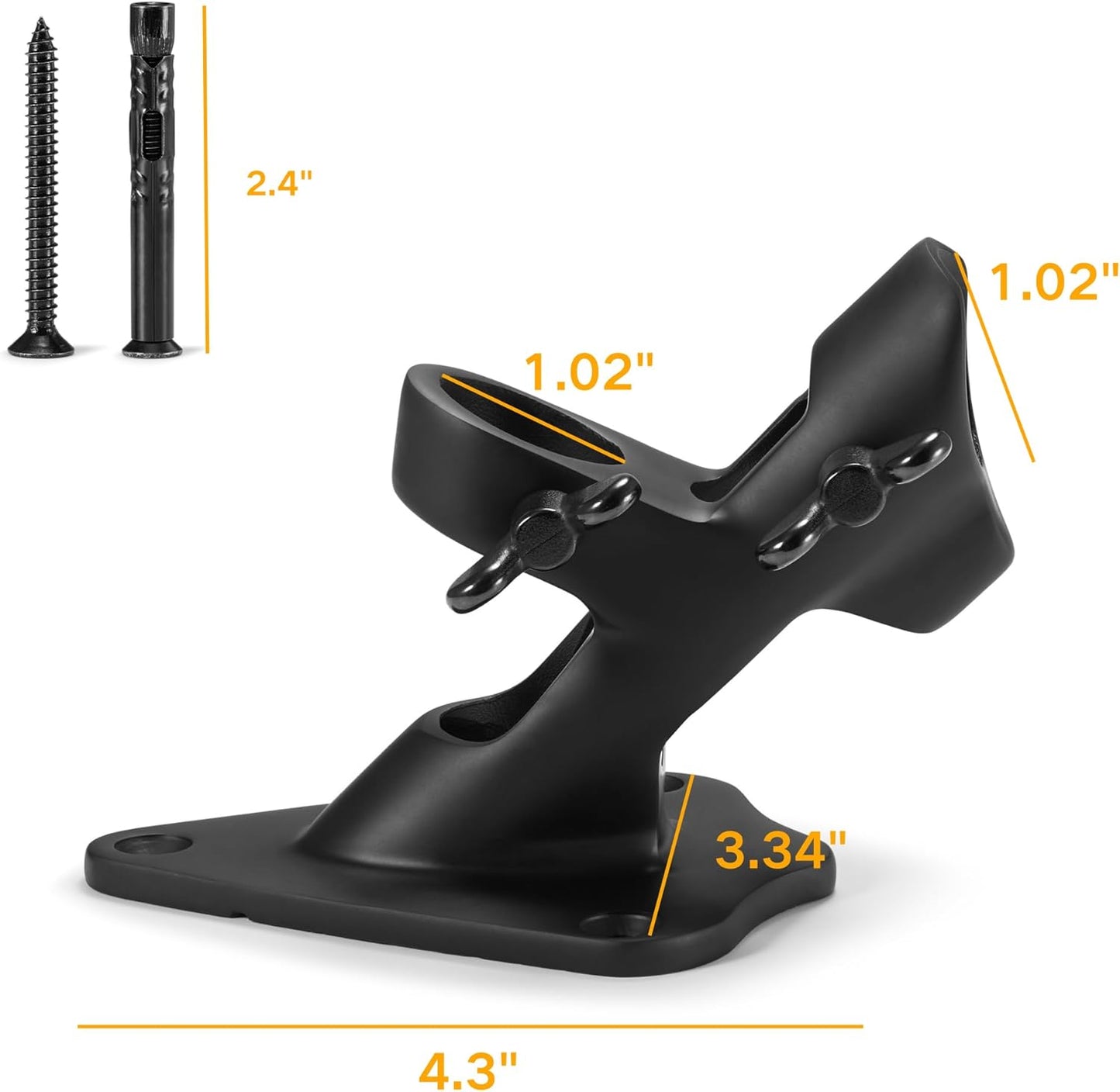 🏡 Stainless Steel Flag Pole Holder | Dual Angle Mount · 316 Marine Grade · Heavy Duty 💪