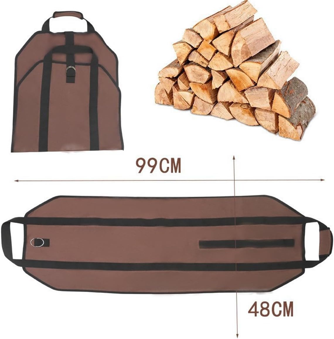 🌲 Firewood Canvas Carrier | Heavy-Duty &amp; Water-Resistant for Camping