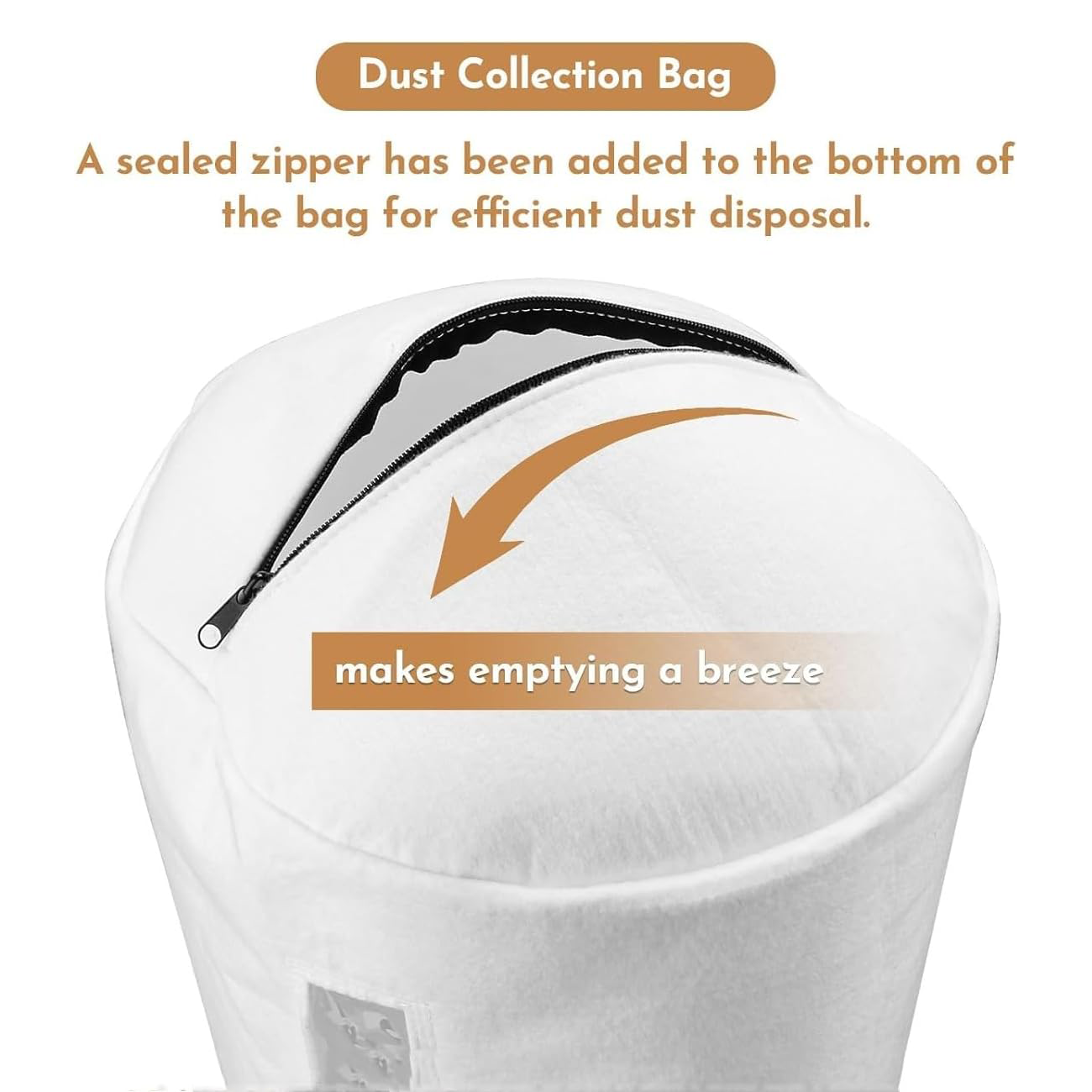 🏅 Dust Collection Bag with 4-Inch Keyed Hose Clamp | 30-Micron Filtration