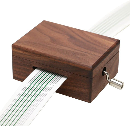 🎼 Retro Walnut Hand-Cranked Music Box | Create & Play Timeless Melodies