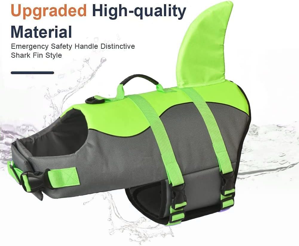 🐶 Small Dog Life Jacket | Shark Fin Design for Safe & Stylish Water Play 🌊