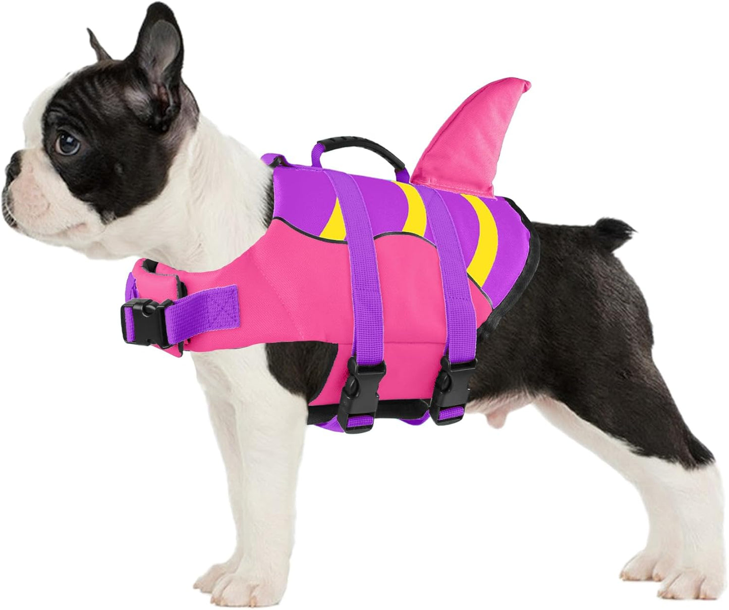 🐶 Small Dog Life Jacket | Shark Fin Design for Safe & Stylish Water Play 🌊