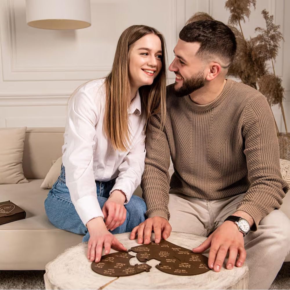 🧩 Personalized Wooden Puzzle | 20 Reasons Why I Love You