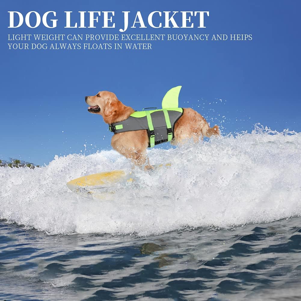 🐶 Small Dog Life Jacket | Shark Fin Design for Safe & Stylish Water Play 🌊