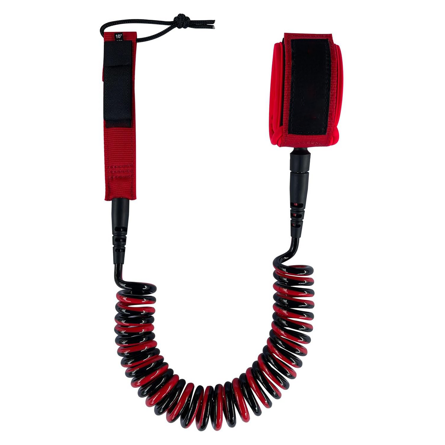 🌊 10 ft 7 mm SUP Paddle Board Leash | Coiled with Anti-Slip Cuff &amp; Flexible Swivel Connector
