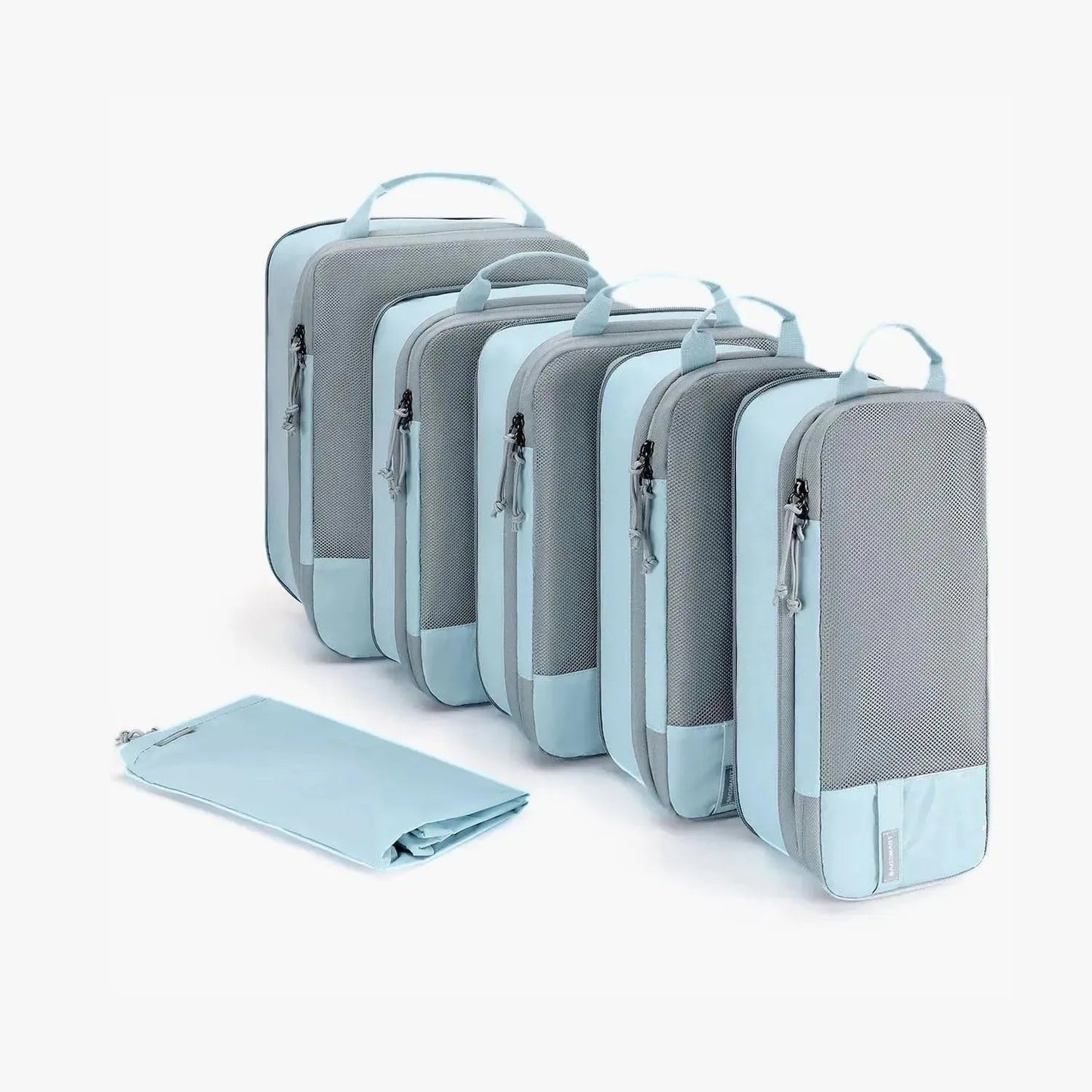 🛫 Travel Compression Packing Cubes Set | Lightweight Organizers with Expandable Design &amp; Clear Pockets