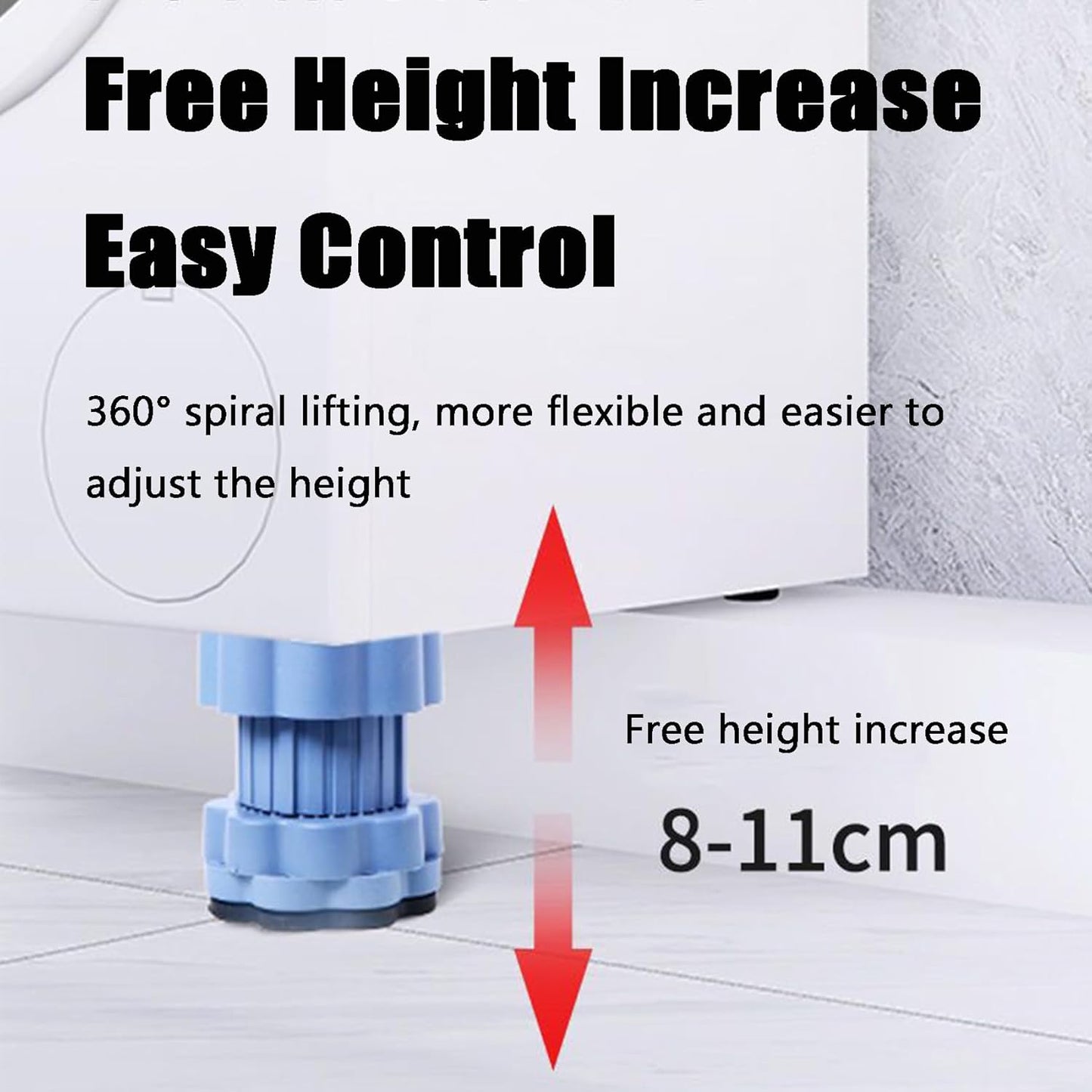 🪑 Universal Washing Machine & Refrigerator Pedestal Pads | Anti-Vibration & Moisture-Proof