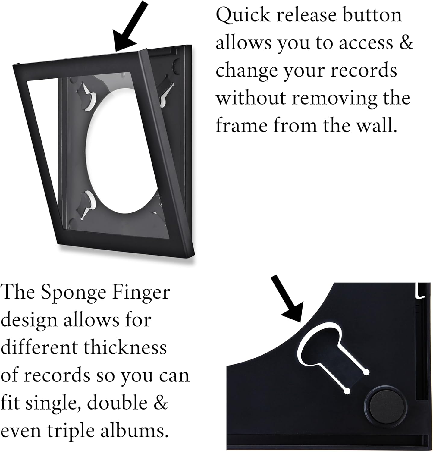 🎵 Vinyl Record Display Frame | Quick-Swap Design for Music & Art Lovers