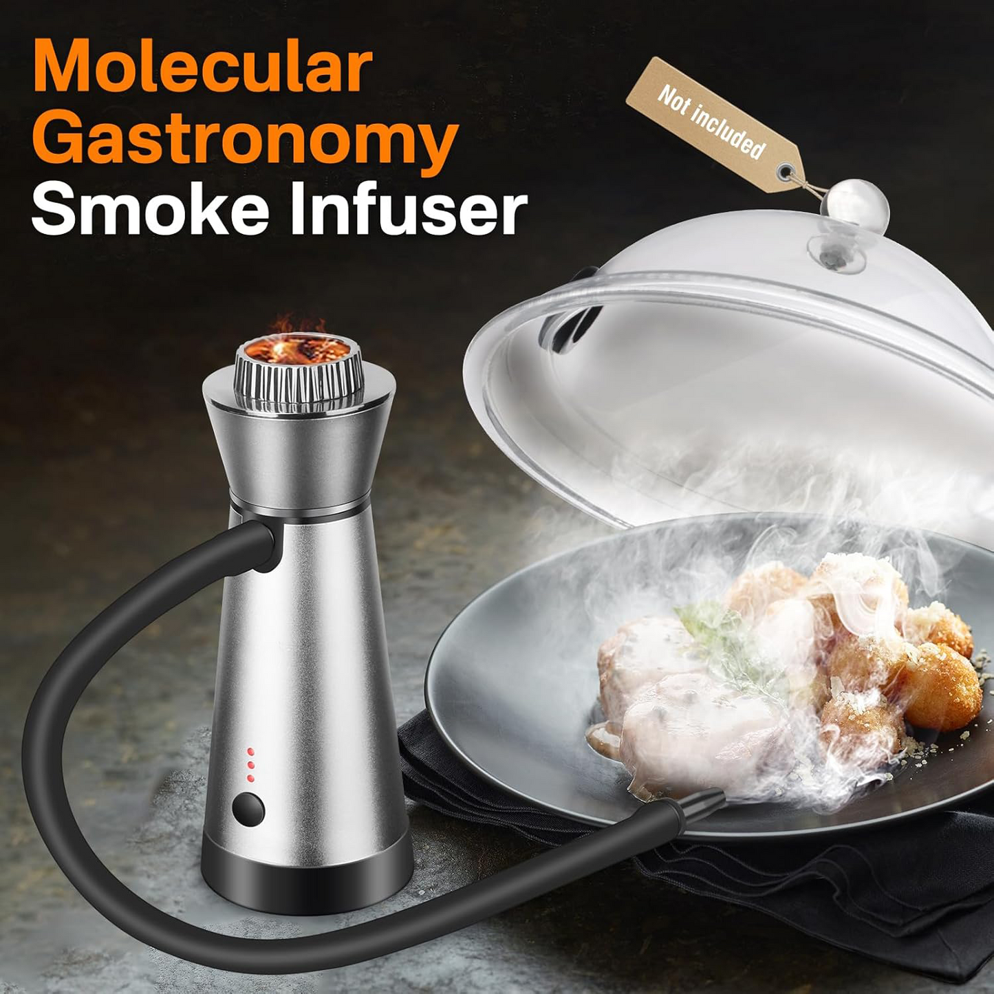 📚 Cocktail Smoker Kit | Portable Smoking Gun with 4 Flavors Wood Chips & Cup Lid