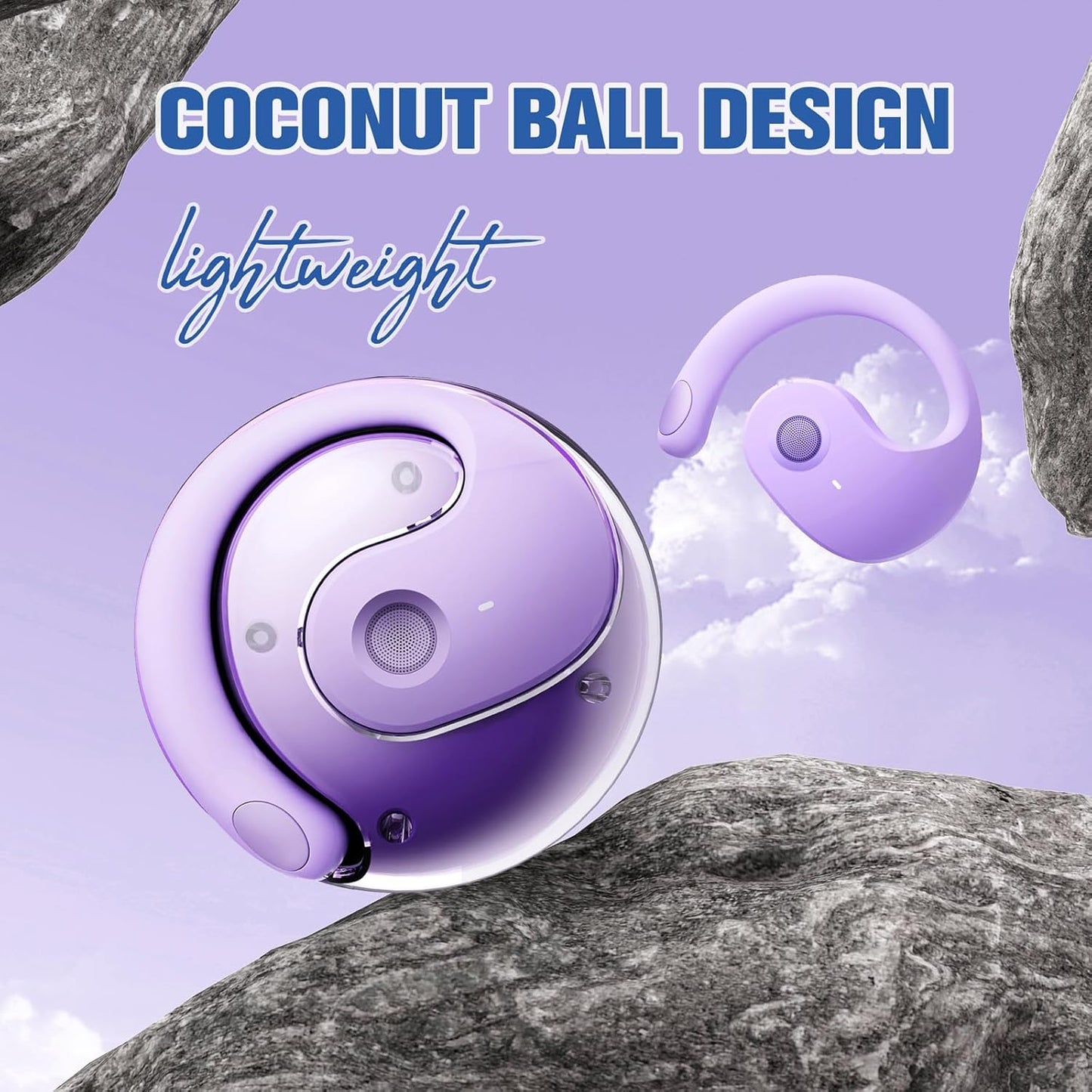 🎧 AI Language Translator Earbuds | Open-Ear Fit, Real-Time Voice Translation, Ultra-Lightweight