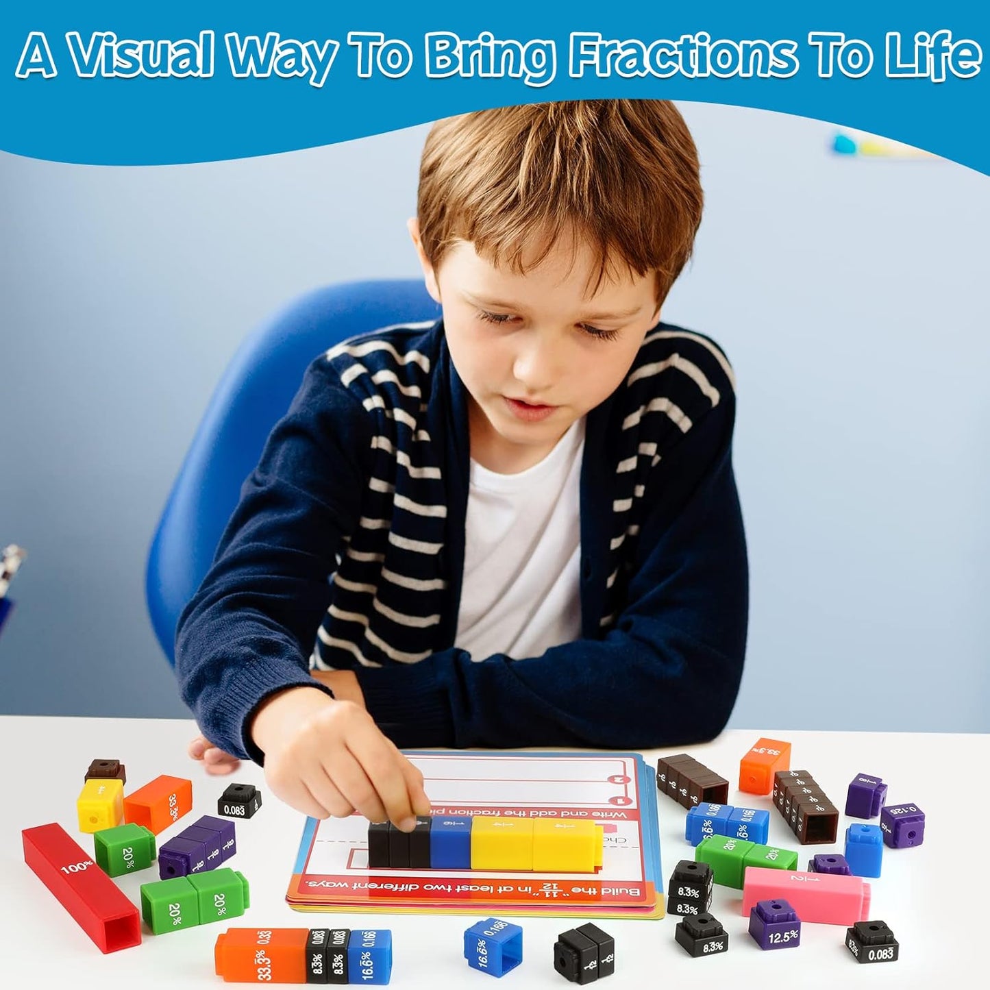 📚 Interlocking Fraction Cubes Activity Set | Learn Fractions, Decimals & Percentages the Fun Way ✨