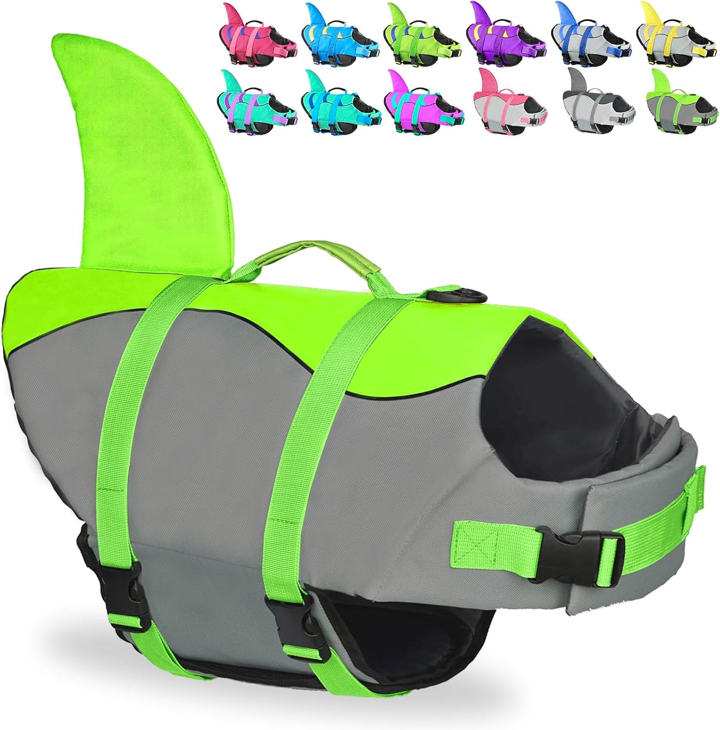 🐶 Small Dog Life Jacket | Shark Fin Design for Safe & Stylish Water Play 🌊