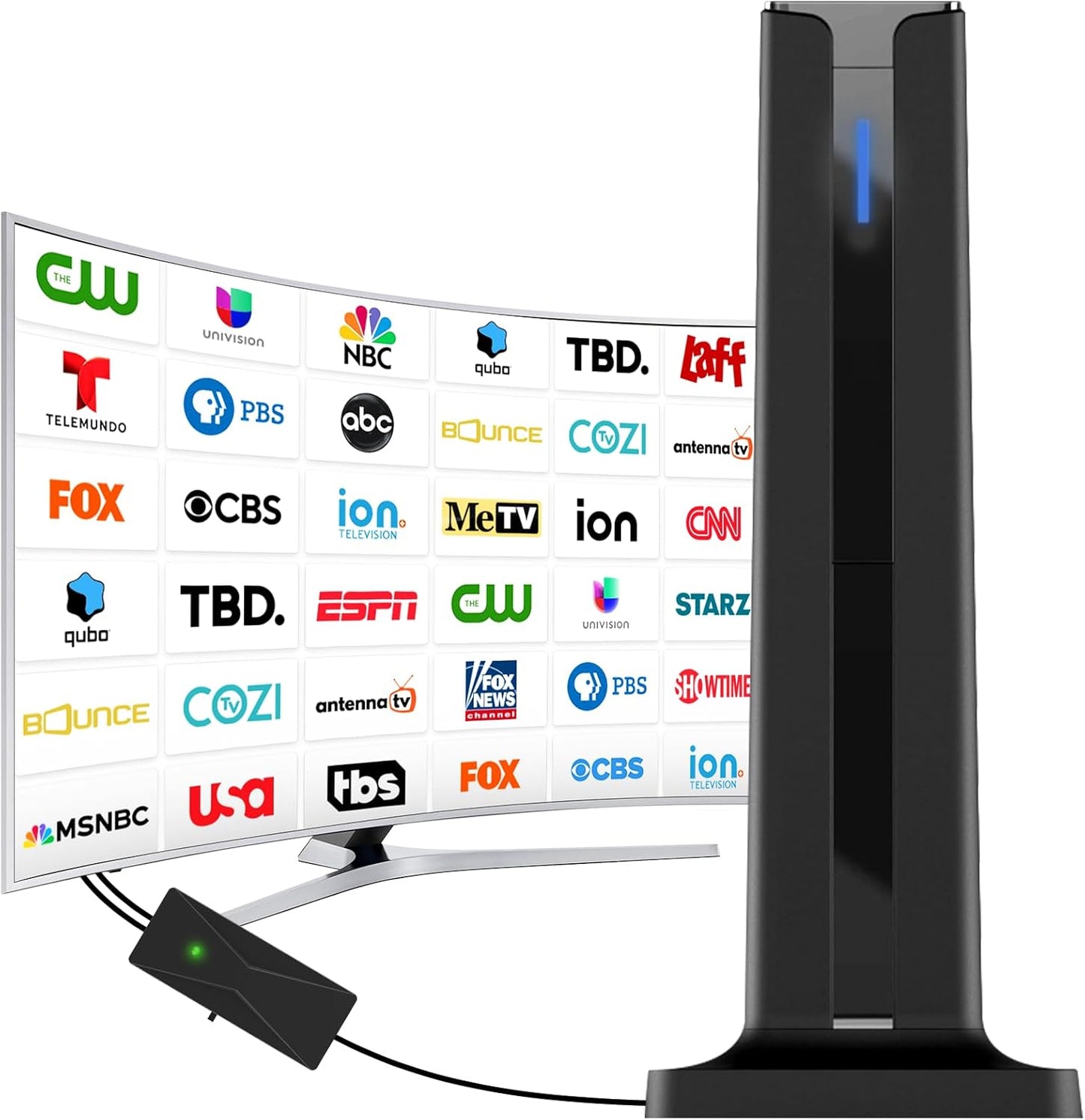 2025 Indoor Digital TV Antenna – 360° Long Range HDTV with 3M Base (7.0 in)