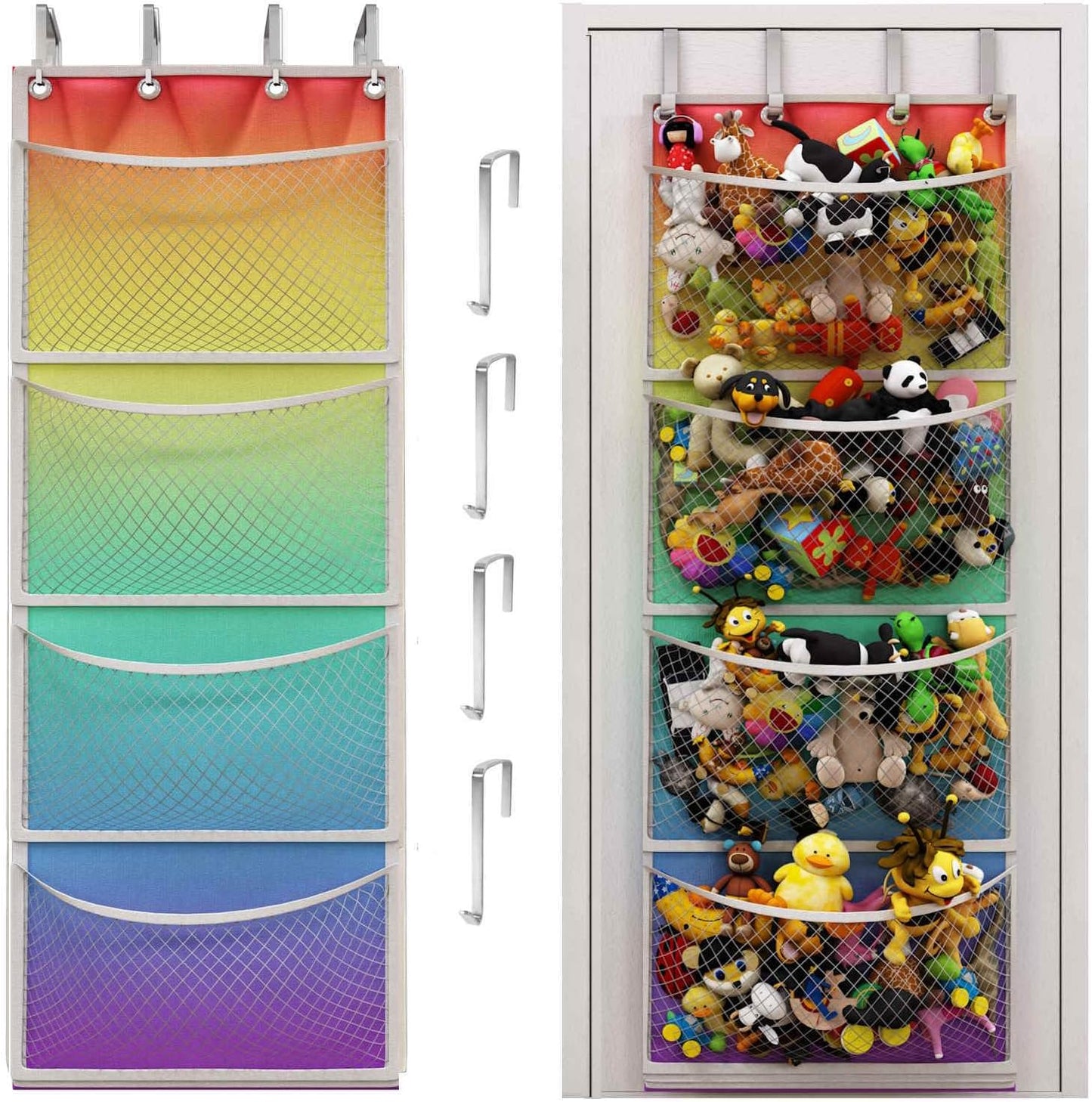 🧸 Plush Toy Storage Bag | Over-the-Door Hanging Organizer