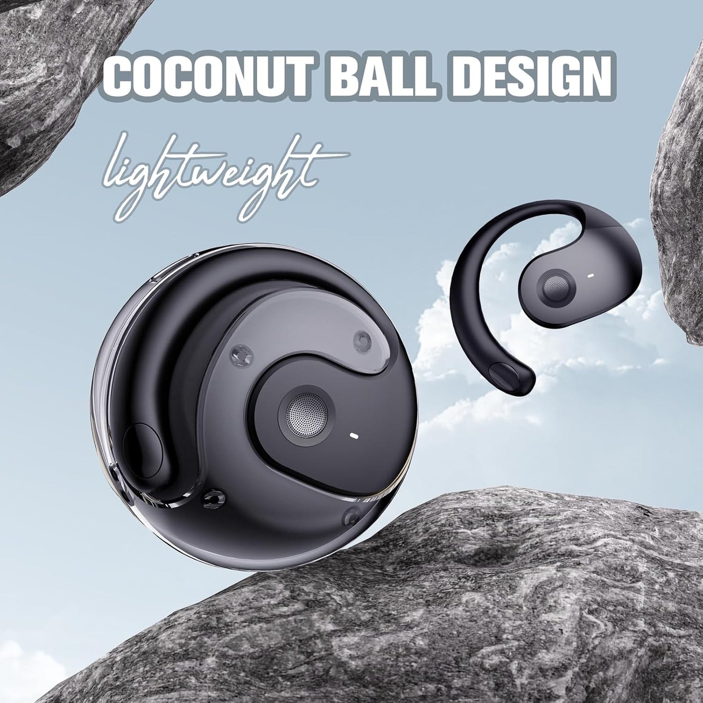 🎧 AI Language Translator Earbuds | Open-Ear Fit, Real-Time Voice Translation, Ultra-Lightweight