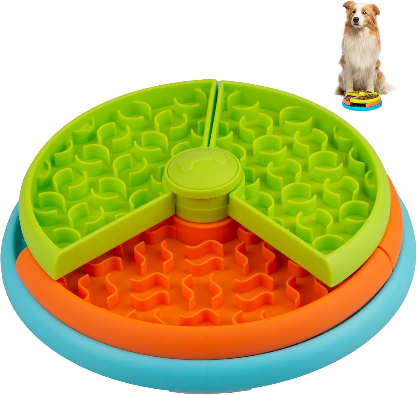 🐶 Slow Feeder Dog Bowl | 3-Layer Puzzle Design for Healthy Eating