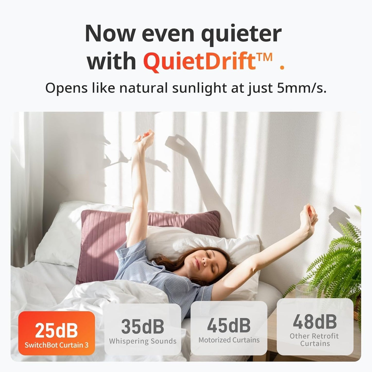 SwitchBot Curtain 3 (U Rail) | Smart, Silent, and Effortless Curtain Control