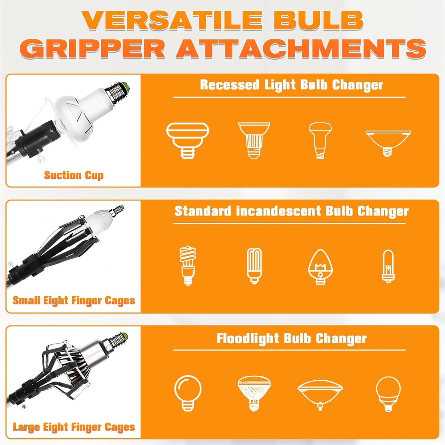 💡 Telescopic Light Bulb Changer | No Ladder Needed, Change Bulbs Up to 18ft High
