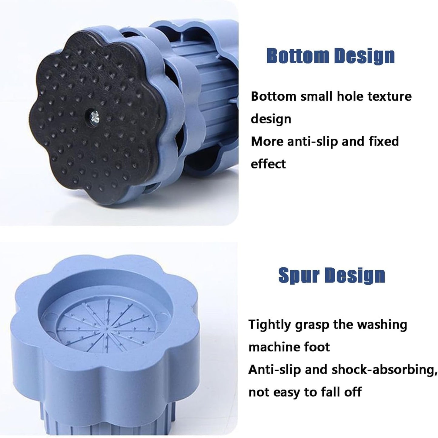 🪑 Universal Washing Machine & Refrigerator Pedestal Pads | Anti-Vibration & Moisture-Proof