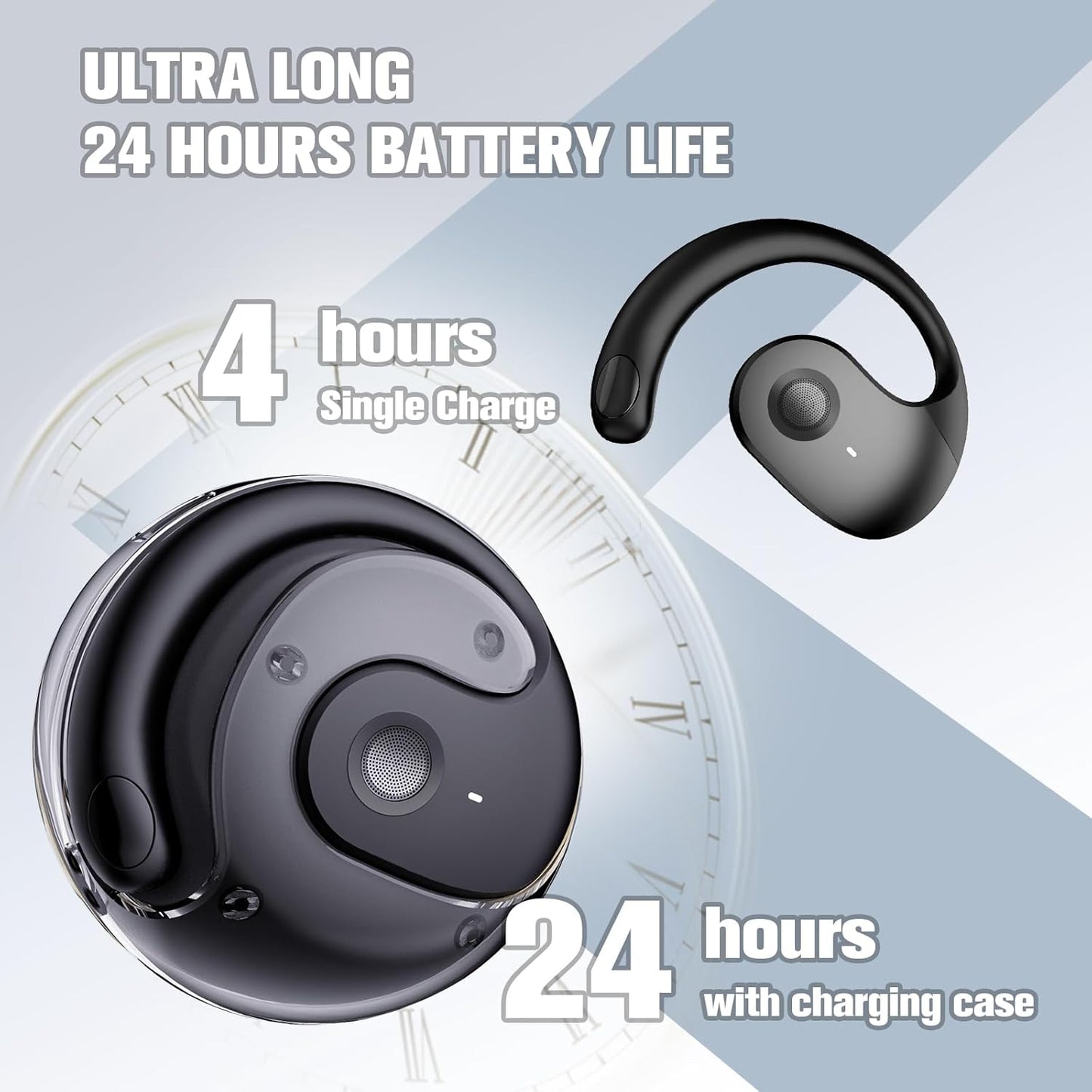 🎧 AI Language Translator Earbuds | Open-Ear Fit, Real-Time Voice Translation, Ultra-Lightweight