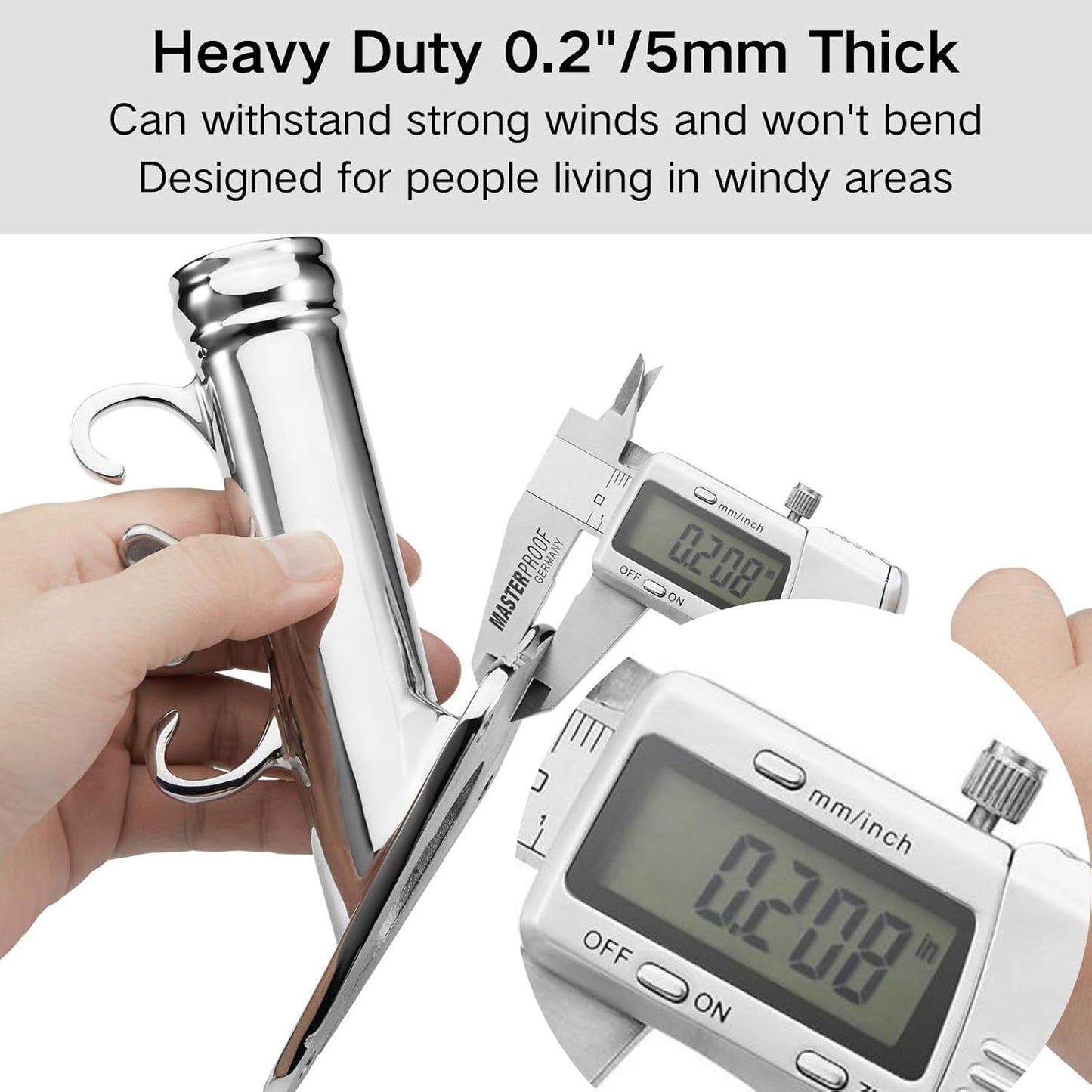 🏡 Stainless Steel Flag Pole Holder | Dual Angle Mount · 316 Marine Grade · Heavy Duty 💪