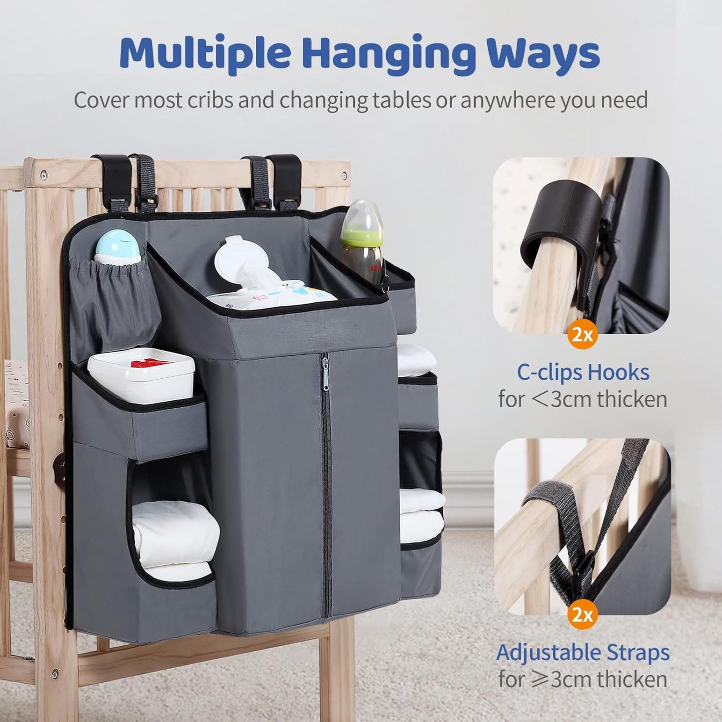 🍼 Hanging Diaper Organizer | Keep Every Baby Essential Within Arm’s Reach ✨