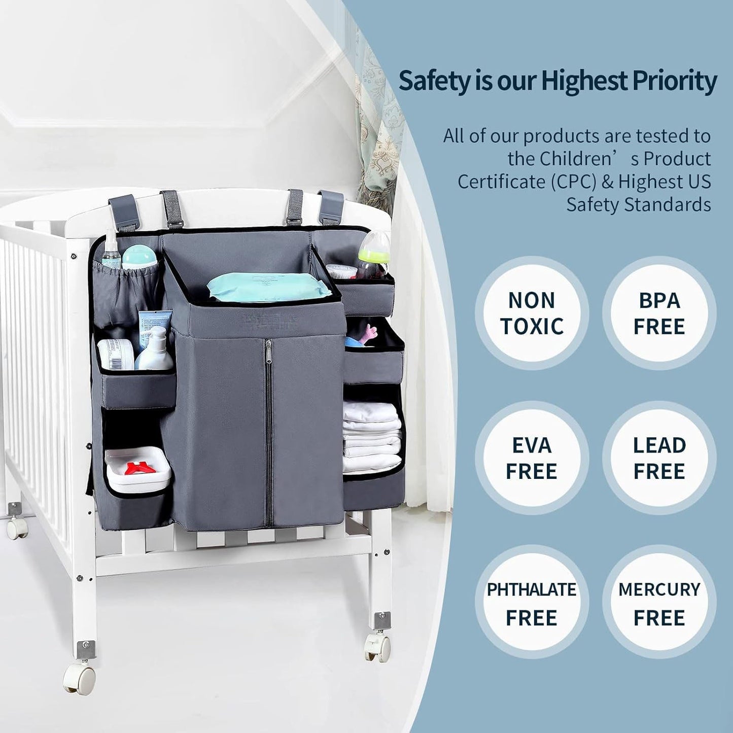 🍼 Hanging Diaper Organizer | Keep Every Baby Essential Within Arm’s Reach ✨