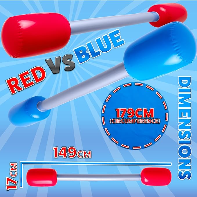 🛡️ Inflatable Jousting Sticks – Hilarious Outdoor Duel Game for Kids & Adults!