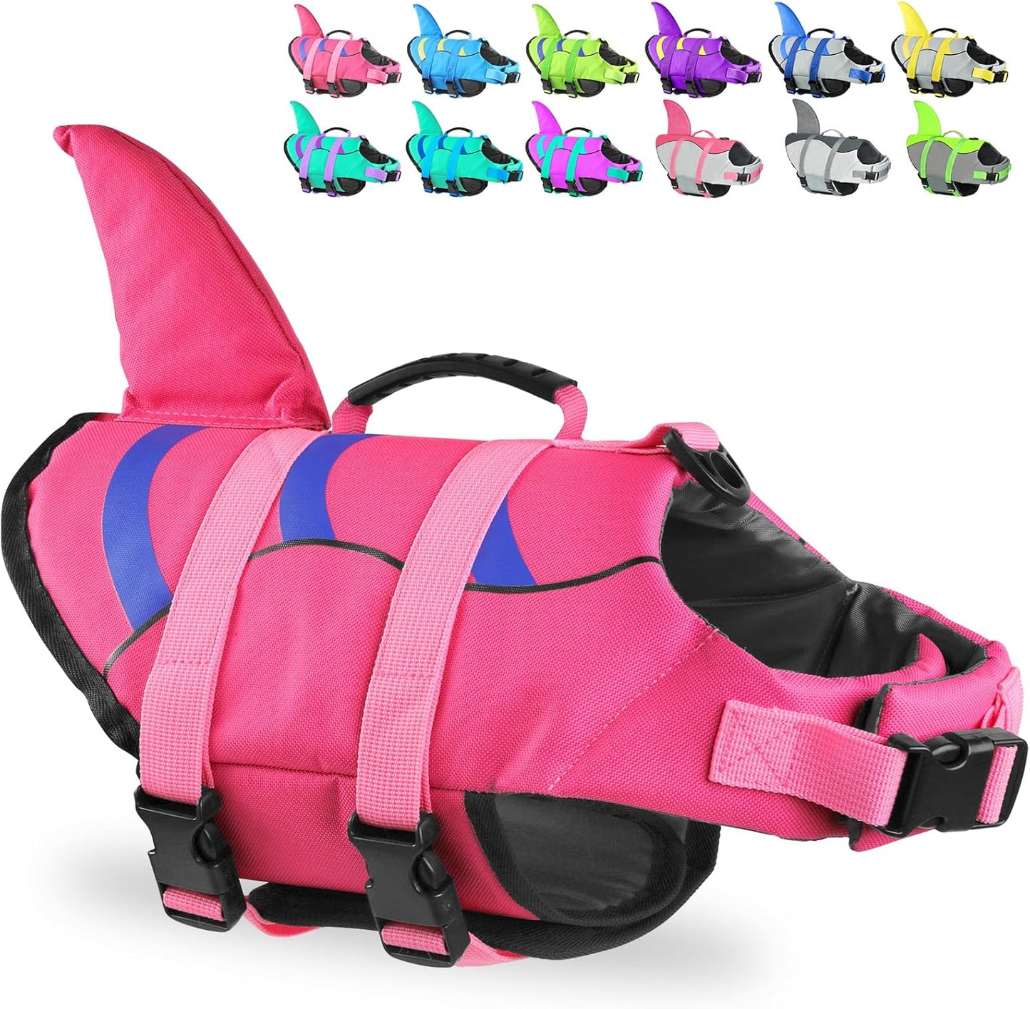 🐶 Small Dog Life Jacket | Shark Fin Design for Safe & Stylish Water Play 🌊