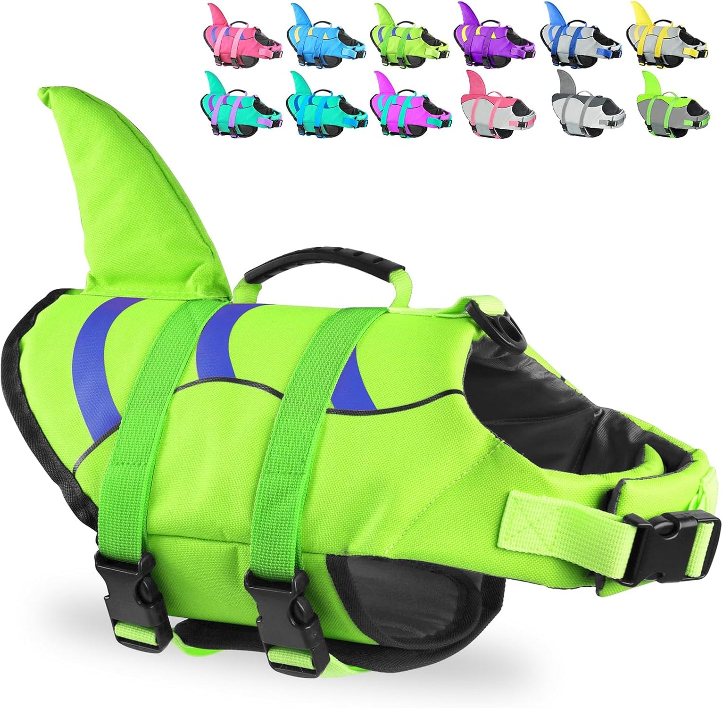 🐶 Small Dog Life Jacket | Shark Fin Design for Safe & Stylish Water Play 🌊