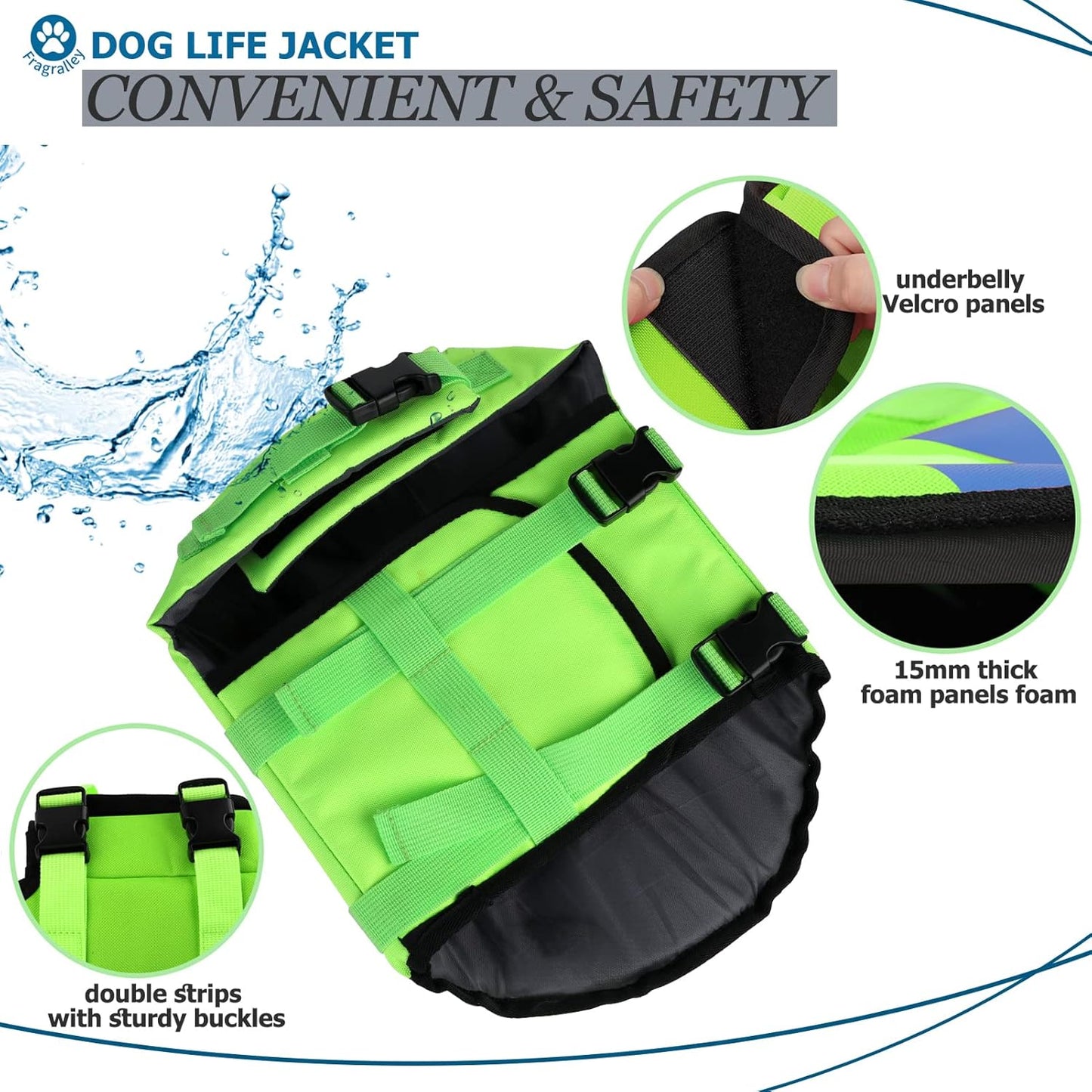🐶 Small Dog Life Jacket | Shark Fin Design for Safe & Stylish Water Play 🌊