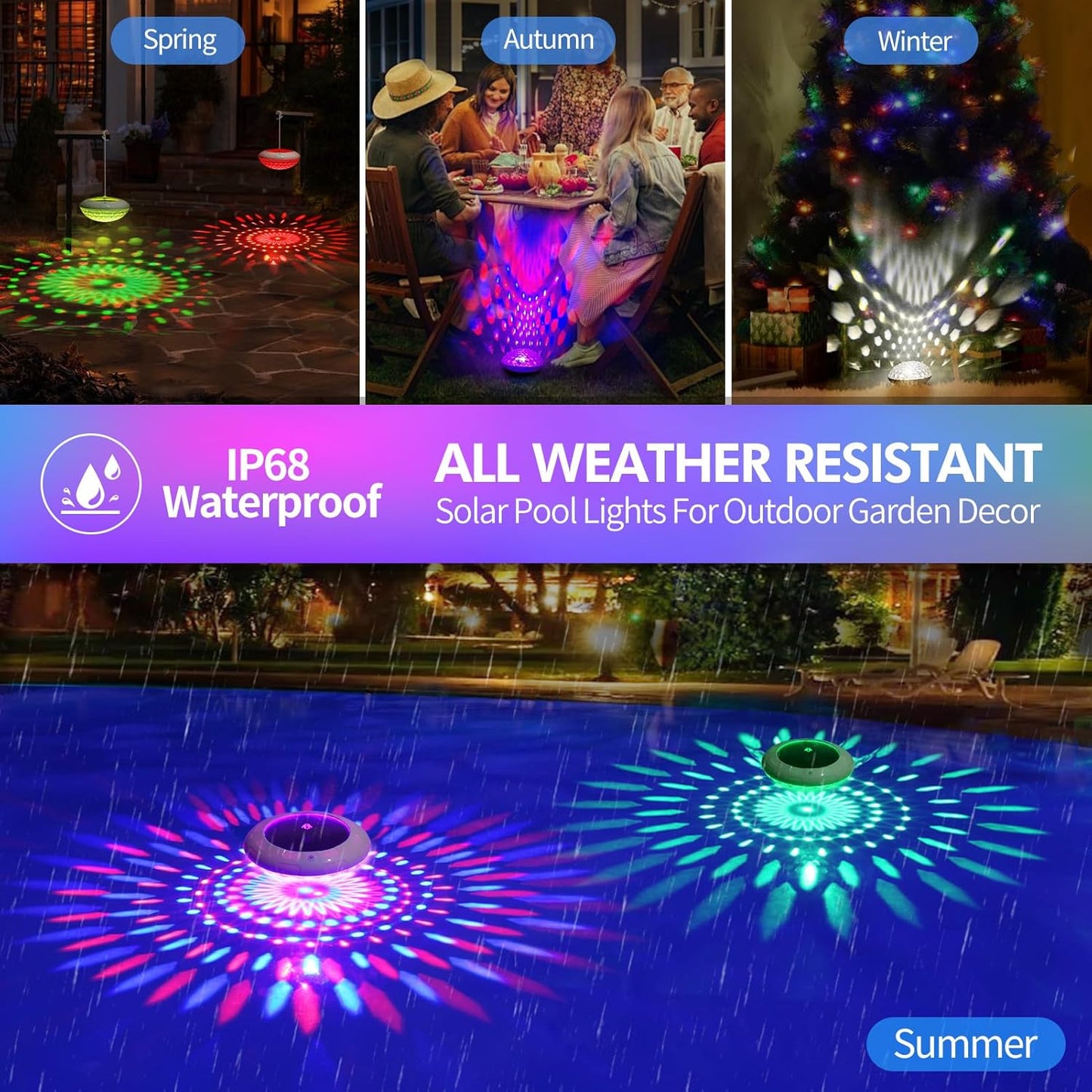 💡 Floating Pool Lights | Solar-Powered, Color-Changing, with Remote Control 🌈