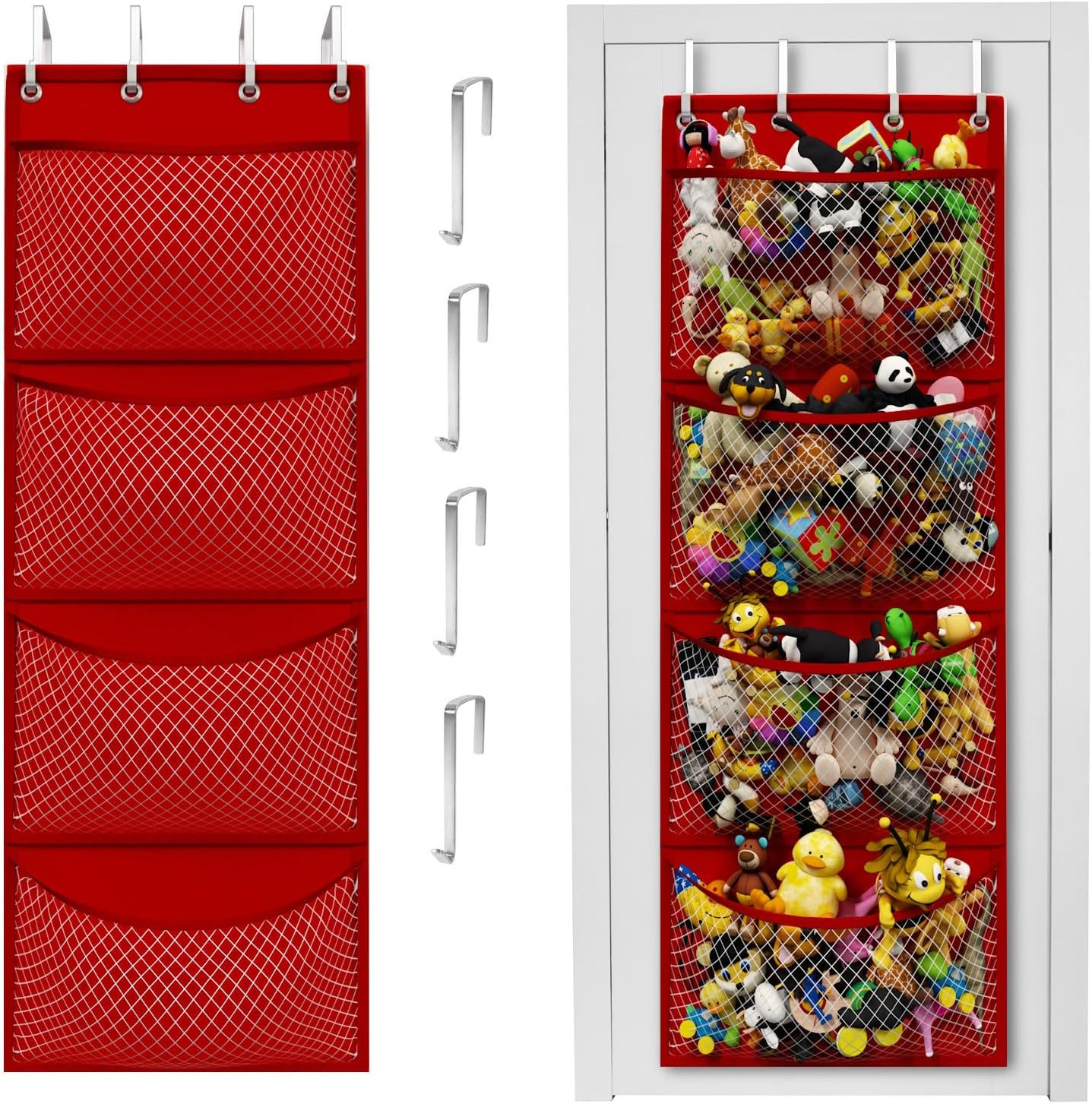 🧸 Plush Toy Storage Bag | Over-the-Door Hanging Organizer