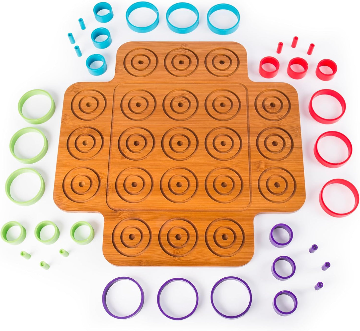 🎲 Strategy Board Game | Wooden Design + Color Logic Challenge