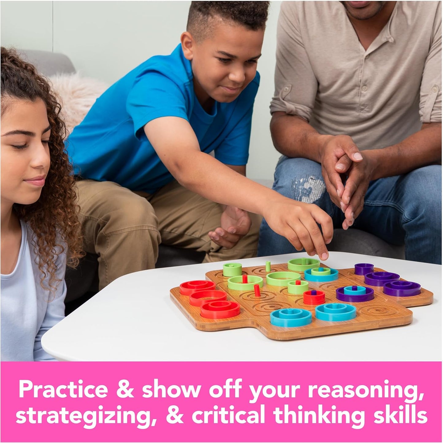 🎲 Strategy Board Game | Wooden Design + Color Logic Challenge