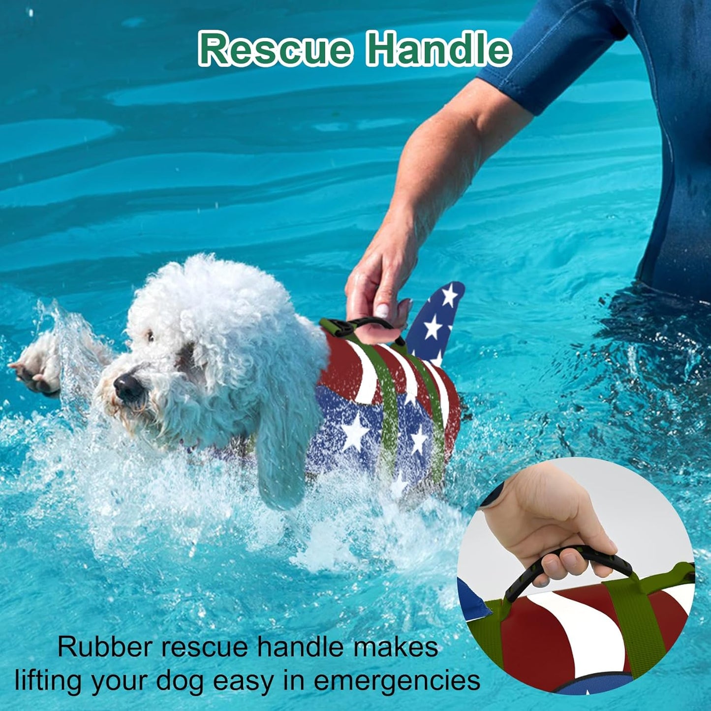 🐶 Small Dog Life Jacket | Shark Fin Design for Safe & Stylish Water Play 🌊